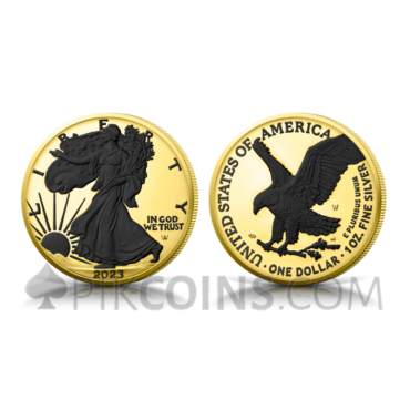 American Eagle - Gold & Black Platinum 1 USD 1oz USA 2023