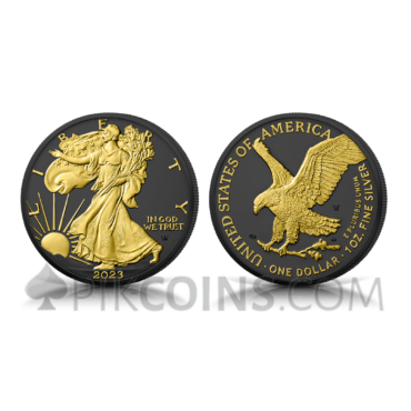 American Eagle - Black Platinum & Gold 1 USD 1oz USA 2023
