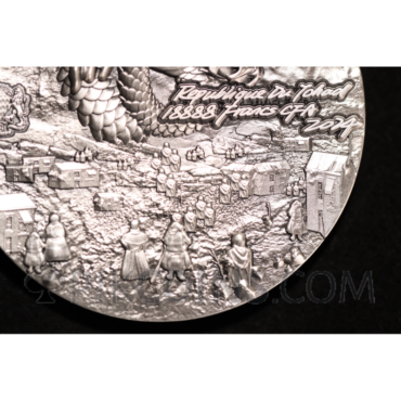 Black Dragon - Tranquility 18888 Francs CFA 5oz Republique du Tchad 2024