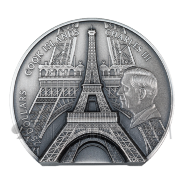 Eiffel Tower - Historical Monuments 25$ 5oz Cook Islands 2024