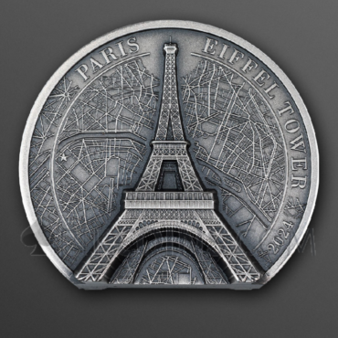 Eiffel Tower - Historical Monuments 10$ 2oz Cook Islands 2024