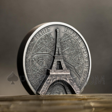 Eiffel Tower - Historical Monuments 10$ 2oz Cook Islands 2024