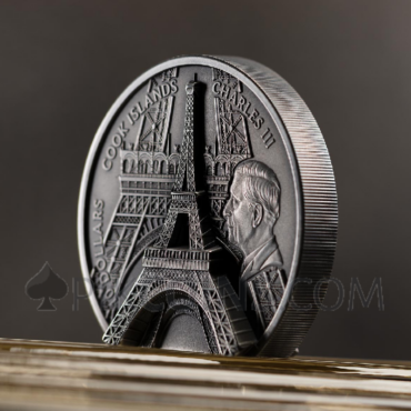 Eiffel Tower - Historical Monuments 10$ 2oz Cook Islands 2024