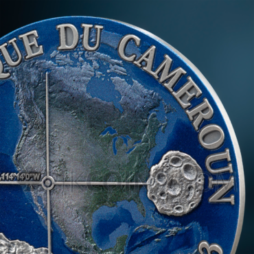 Gold Basin - Meteorite Geography 2000 Francs CFA 50g Republic of Cameroon 2023