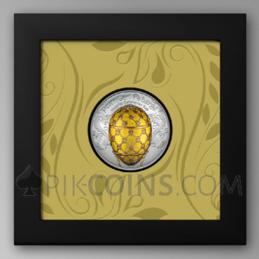 Imperial Coronation Egg - Peter Carl Fabergé 1000 Togrog 2oz Mongolia 2024