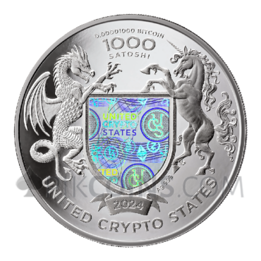Liberty of Ukraine - 1000 Satoshi 1oz United Crypto States 2024