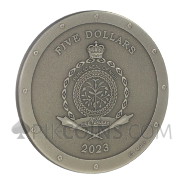 Metal Wolf - Steampunk 5$ 2oz Niue 2023