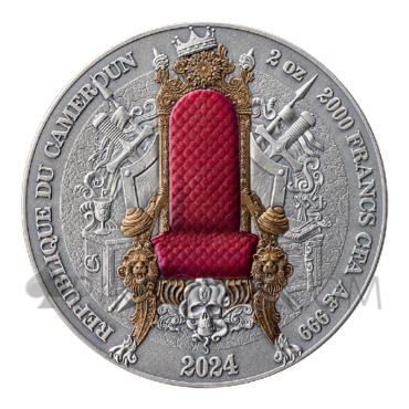 Mongol Empire - The Legacy of the Greatest Empires 2000 Francs CFA 2oz Republic of Cameroon 2024