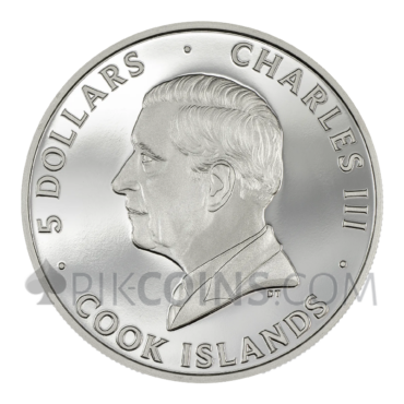 Under Cat - Underlook 5$ 1oz Cook Islands 2024