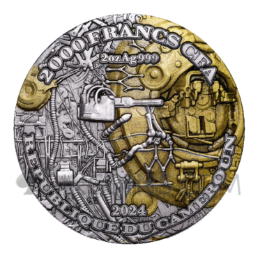 AI - Future with AI 2000 Francs 2oz Cameroon 2024 - Gold version