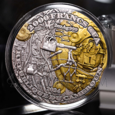 AI - Future with AI 2000 Francs 2oz Cameroon 2024 - Gold version