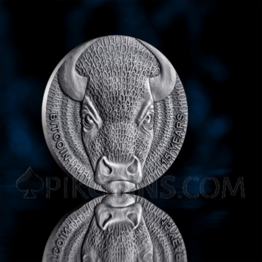 Binary Bull - Binary World 1000 Satoshi 2oz United Crypto States 2024