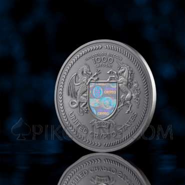 Binary Bull - Binary World 1000 Satoshi 2oz United Crypto States 2024