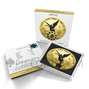 Libertad - Gold & Black Platinum 1 Onza 1oz Mexico 2023