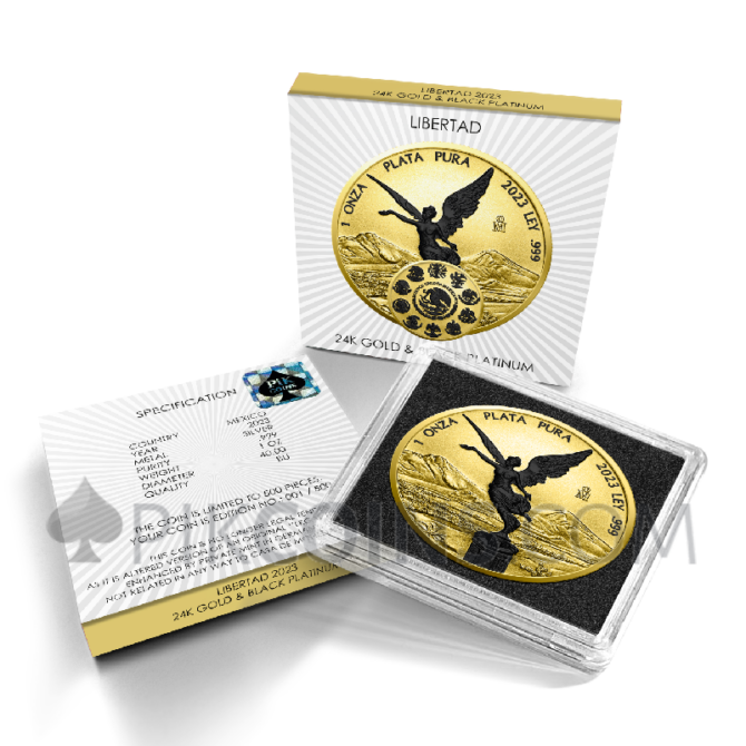 Libertad - Gold & Black Platinum 1 Onza 1oz Mexico 2023 - Image 4