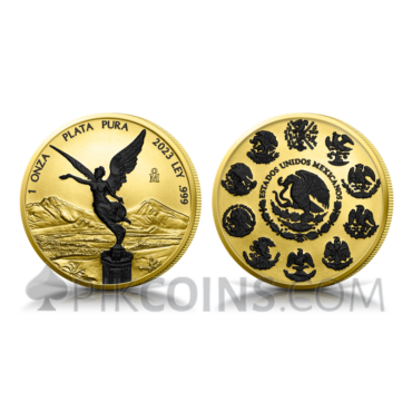 Libertad - Gold & Black Platinum 1 Onza 1oz Mexico 2023