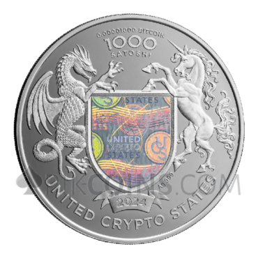 Liberty. Indian Head 1000 Satoshi 1oz United Crypto States 2024