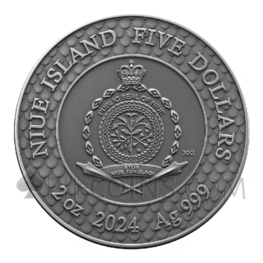 Pink Pearl and Dragon - Divine Pearls 5$ 2oz Niue 2024