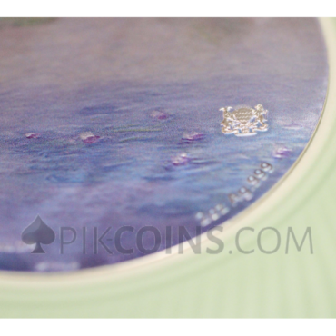 Celadon Porcelain - Water Lily Pond 1907 By Claude Monet 10000 Francs CFA 2oz Republic Du Tchad 2024