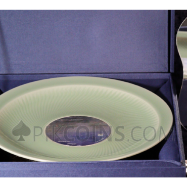 Celadon Porcelain - Water Lily Pond 1907 By Claude Monet 10000 Francs CFA 2oz Republic Du Tchad 2024