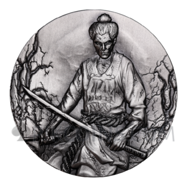 Zombified Samurai - Glow in the Dark 2000 Francs CFA 2oz Republic of Cameroon 2024