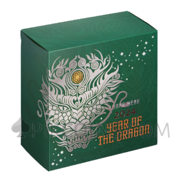 Year Of The Dragon - Lunar Year Ghana 2 Cedis 0.5oz Ghana 2024