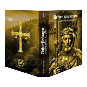 Arthur Pendragon - Camelot - Full Gilding Edition 2$ 1oz Niue 2023