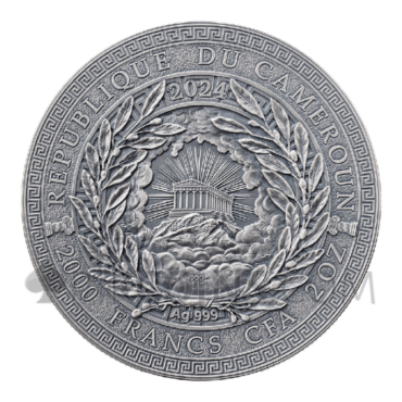 Athena - Great Greek Mythology 2000 Francs CFA 2oz Cameroon 2024