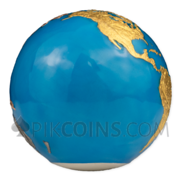 Glow In The Dark Planet Earth - Blue Marble 5$ 5oz Barbados 2024