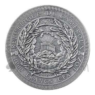 Dionysus - Great Greek Mythology 1000 Francs CFA 1oz Cameroon 2024