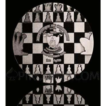 Antique Silver Version - International Chess 2000 Francs CFA 2oz Cameroon 2024
