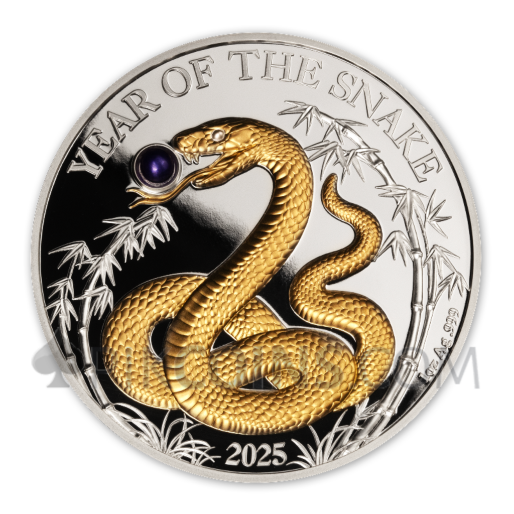 Snake Pearl Lunar Year 20 Vatu 1oz Vanuatu 2025 Coin Modern