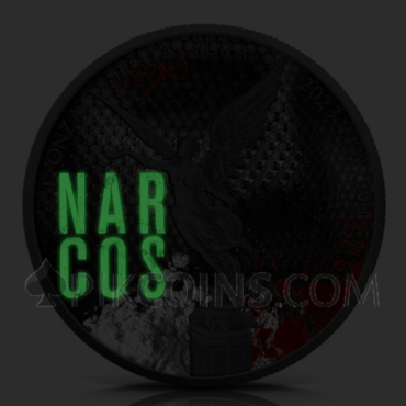 Narcos Libertad Glow In The Dark 1 Onza 1oz Mexico 2023