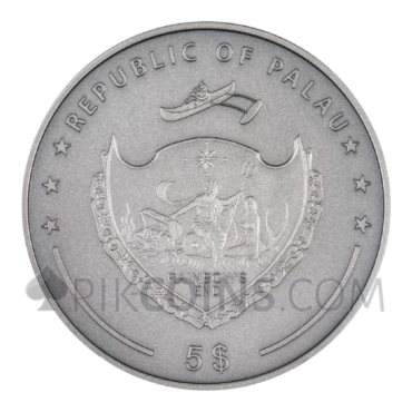 Poker Card Guard 5$ 1oz Palau 2024