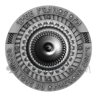 UFO MP-1766 - First Flying Coin 1766 Francs CFA 7oz Republic of Cameroon 2024