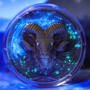 Aries - Glow in the Dark 12$ 5oz Niue 2024