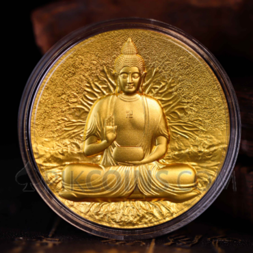 The Buddha - Creator of Buddhism - Gold Gilded 2000 Francs CFA 2oz Gabon 2025