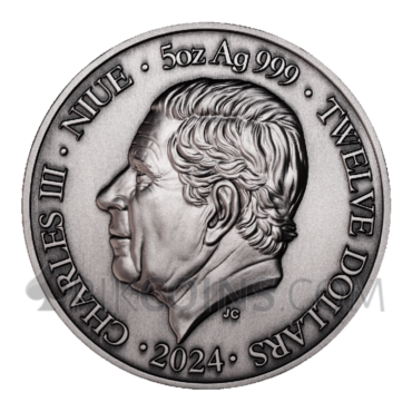 Taurus - Twelve Zodiac Signs 12$ 5oz Niue 2024