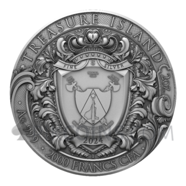Treasure Island 2000 Francs CFA 2oz Cameroon 2024