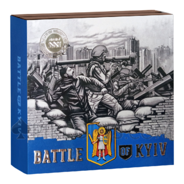 Battle of Kyiv 10 Cedis 2oz Republic of Ghana 2024