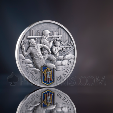 Battle of Kyiv 10 Cedis 2oz Republic of Ghana 2024