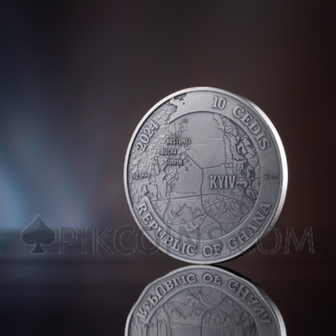 Battle of Kyiv 10 Cedis 2oz Republic of Ghana 2024