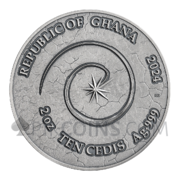 Dragon - Chronicles of Fire 10 Cedis 2oz Republic of Ghana 2024