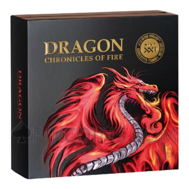 Dragon - Chronicles of Fire 10 Cedis 2oz Republic of Ghana 2024
