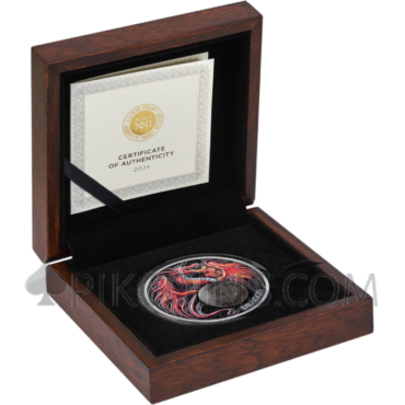 Dragon - Chronicles of Fire 10 Cedis 2oz Republic of Ghana 2024