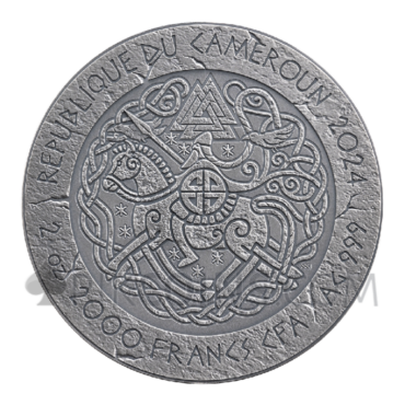 Erik The Red - The Way to Valhalla 2000 Francs CFA 2oz Republic of Cameroon 2024