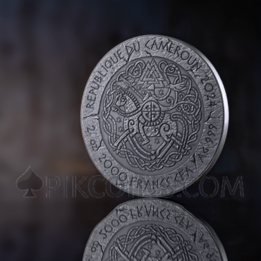 Erik The Red - The Way to Valhalla 2000 Francs CFA 2oz Republic of Cameroon 2024