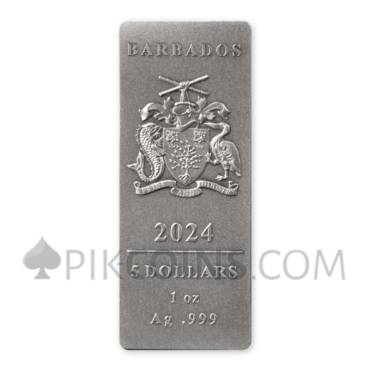 Four Horsemen Of The Apocalypse 5$ Set 4x1oz Barbados 2024