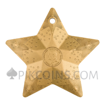 Starry Sky - Holiday Ornaments Gilded 5$ 1oz Cook Islands 2024