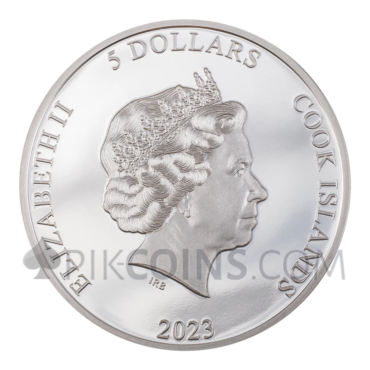 Iron Maiden - Eddie - The Trooper 5$ 1oz Cook Islands 2023